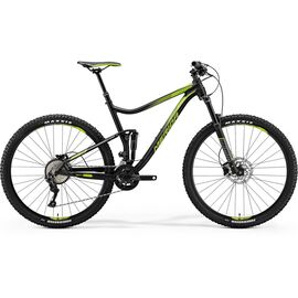 Двухподвесный велосипед Merida One-Twenty 9.500 29" 2018, Вариант УТ-00060569: Рама: L 20" (Рост: 185 - 190 cm), Цвет: матовый черно-зеленый, изображение  - НаВелосипеде.рф