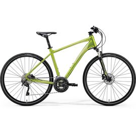 Городской велосипед Merida Crossway XT Edition 28" 2018, Вариант УТ-00062060: Рама: L 55 cm (Рост: 175 - 180 cm), Цвет: матовый зеленый, изображение  - НаВелосипеде.рф