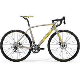 Шоссейный велосипед Merida Cyclo Cross 400 28" 2018, Вариант УТ-00062663: Рама: XL 59 cm (Рост: 180 - 185 cm), Цвет: серо-желто-красный , изображение  - НаВелосипеде.рф