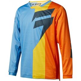 Велоджерси подростковая Shift White Tarmac Youth Jersey, оранжево-синий 2018, 19354-592-XL, Вариант УТ-00069095: Размер: M , изображение  - НаВелосипеде.рф