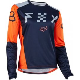 Велоджерси женская Fox Switch Womens Jersey, серо-оранжевый 2018, 19465-230-L, Вариант УТ-00069052: Размер: L , изображение  - НаВелосипеде.рф