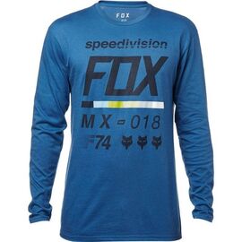 Толстовка Fox Draftr LS Tech Tee Dust, синий 2018, Вариант УТ-00071266: Размер: L , изображение  - НаВелосипеде.рф