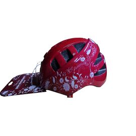 Велошлем детский Vinca Sport, красный, с рисунком, VSH 8 Magic flowers, Вариант УТ-00061990: Размер: M (52-56 см), изображение  - НаВелосипеде.рф