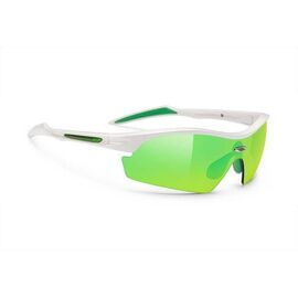 Очки велосипедные Rudy Project REVENGE WHITE GLOSS-MLS GREEN RUBBER, SP074169ZMV, изображение  - НаВелосипеде.рф