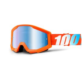 Очки велосипедные 100% Strata Orange / Mirror Blue Lens, 50410-006-02, изображение  - НаВелосипеде.рф