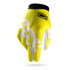 Велоперчатки 100% ITrack Glove, неоновый желтый, 2017, 10002-004-12, Вариант УТ-00069172: Размер: L , изображение  - НаВелосипеде.рф