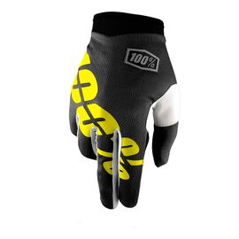 Велоперчатки 100% ITrack Glove, черно-желтый, 2017, 10002-014-11, Вариант УТ-00069164: Размер: M, изображение  - НаВелосипеде.рф