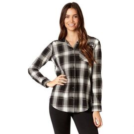 Велорубашка женская Fox Deny Flannel, черный 2018, 19654-001-M, Вариант УТ-00071164: Размер: M , изображение  - НаВелосипеде.рф