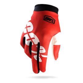 Велоперчатки 100% ITrack Glove, красный, 2017, 10002-003-12, Вариант УТ-00069170: Размер: L, изображение  - НаВелосипеде.рф