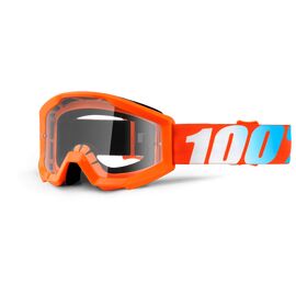 Очки велосипедные 100% Strata, подростковые, JR Orange / Clear Lens, 50500-006-02, изображение  - НаВелосипеде.рф