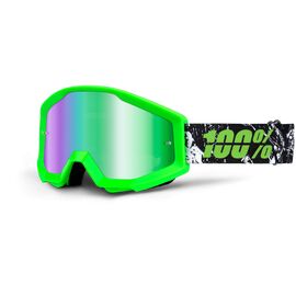 Очки велосипедные 100% Strata Crafty Lime / Mirror Green Lens, 50410-078-02, изображение  - НаВелосипеде.рф