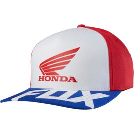 Велобейсболка Fox Honda Basic FF Hat, красно-белый, 18987-054-L/XL, Вариант УТ-00070997: Размер: L/XL, изображение  - НаВелосипеде.рф