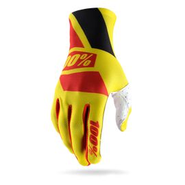 Велоперчатки 100% Celium Glove, желто-красный, 2017, 10005-067-12, Вариант УТ-00069149: Размер: L , изображение  - НаВелосипеде.рф