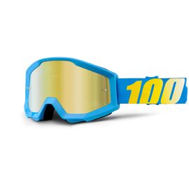 Очки велосипедные 100% Strata Cyan / Mirror Gold Lens, 50410-012-02, изображение  - НаВелосипеде.рф