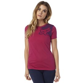 Велофутболка женская Fox Palpitate Crew SS Tee Burgundy 2016, 17538-171-L, Вариант УТ-00071961: Размер: L, изображение  - НаВелосипеде.рф