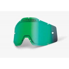 Линза 100% Racecraft/Accuri/Strata Vented Dual Pane Lens Anti-Fog Green Mirror, 51006-005-02, изображение  - НаВелосипеде.рф