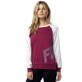 Толстовка женская Fox Angled Po Crew Burgundy 2016, Вариант УТ-00071379: Размер: L, изображение  - НаВелосипеде.рф