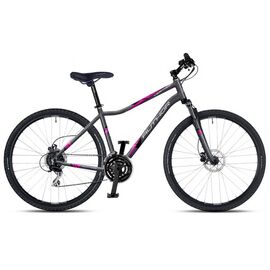 Женский гибридный велосипед AUTHOR Vertigo ASL 2018, Вариант УТ-00076346: Рама 17" (Рост 156-170 см), Цвет: серый/розовый, изображение  - НаВелосипеде.рф