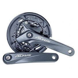 Система шатунов велосипедная Shimano Altus FC-M2000, длина шатунов 175 мм, под квадрат, звезды 40/30/22T, EFCM2000E002C, изображение  - НаВелосипеде.рф