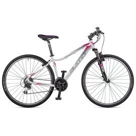 Женский гибридный велосипед AUTHOR Stratos ASL (700С) 2018, Вариант УТ-00077102: Рама 17" (Рост 155-170 см) Цвет: белый/розовый, изображение  - НаВелосипеде.рф