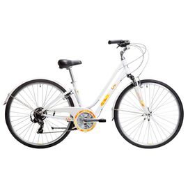Женский велосипед Giant/Liv Flourish FS 3 28" 2018, Вариант УТ-00068206: Рама: M (Рост: 170 - 175 cm), Цвет: бело-оранжевый, изображение  - НаВелосипеде.рф