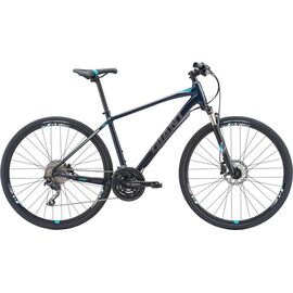Городской велосипед Giant Roam 1 Disc 28" 2018, Вариант УТ-00073753: Рама: L (Рост: 175 - 180 cm), Цвет: темно-синий/светло-синий, изображение  - НаВелосипеде.рф