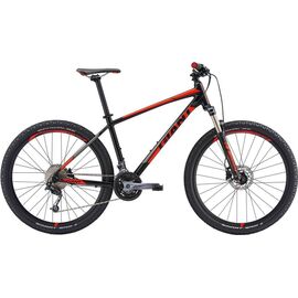 Горный велосипед Giant Talon 2 GE 27,5" 2018, Вариант УТ-00075834: Рама: L (Рост: 175 - 180 cm), Цвет: полуматовый черный/ярко-красный, изображение  - НаВелосипеде.рф