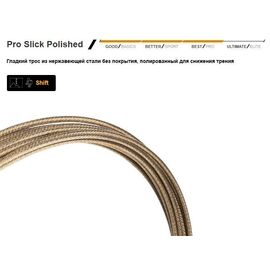 Трос переключения JAGWIRE, 1,1мм х 3100мм PRO POLISHED SLICK STAINLESS, SRAM®/Shimano®, 73PS3100 , изображение  - НаВелосипеде.рф