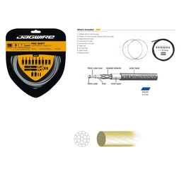 Комплект тросов переключения JAGWIRE Pro Shift Kit с рубашкой, заглушками, крючками, синий, PCK505, изображение  - НаВелосипеде.рф
