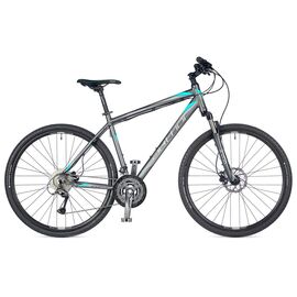 Гибридный велосипед AUTHOR Mission 28" 2018, Вариант УТ-00079484: Рама: 22" (Рост: 185 - 200 см), Цвет: серо-синий, изображение  - НаВелосипеде.рф