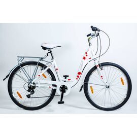 Городской велосипед HORST Perle 26" 2018, Вариант УТ-00078647: Рама: 17" (Рост: 155 - 170 см), Цвет: бело-красный, изображение  - НаВелосипеде.рф