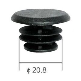 Заглушки в торец руля H04 пластиковые (пара) черные, 00-170505, изображение  - НаВелосипеде.рф