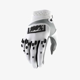 Велоперчатки 100% Airmatic Glove, бело-черный, 2018, 10004-010-12, Вариант УТ-00079278: Размер: L, изображение  - НаВелосипеде.рф