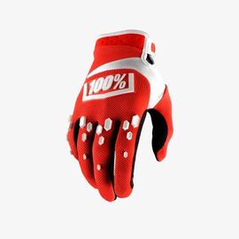 Велоперчатки 100% Airmatic Glove, красно-белый, 2018, 10004-087-12, Вариант УТ-00079274: Размер: L , изображение  - НаВелосипеде.рф