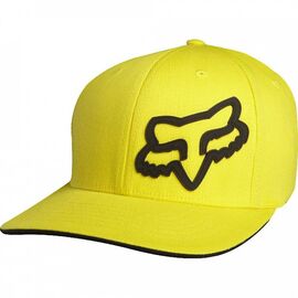 Бейсболка Fox Signature Flexfit Hat, желтый, 68073-005-L/XL, Вариант УТ-00076767: Размер: L/XL, изображение  - НаВелосипеде.рф