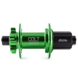 Втулка велосипедная Colt Bikes, задняя, под кассету, 32h, зелёный, C-R30GX12, изображение  - НаВелосипеде.рф