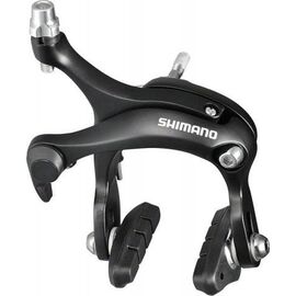 Тормоз клещевой SHIMANO, R451, задний, гайка: 10.5мм, пролет 57мм, колодки R50T2, EBRR451AR73L, изображение  - НаВелосипеде.рф