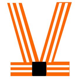 Светоотражающая эластичная обвязка регулируемая Vinca Sport, оранжевая, BS 34, изображение  - НаВелосипеде.рф