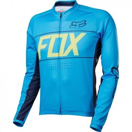 Велофутболка Fox Ascent LS Jersey, голубая, 17059-189-L, Вариант УТ-00042540: Размер L (17059-189-L), изображение  - НаВелосипеде.рф