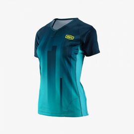 Велоджерси женская 100% Women's Airmatic Jersey, бирюзовый (2018), 44305-134-10, Вариант УТ-00045872: Размер L (44305-134-12), изображение  - НаВелосипеде.рф