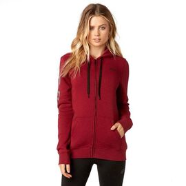 Толстовка женская Fox Affirmed Zip Fleece, темно-красный 2018, Вариант УТ-00078688: Размер: M, изображение  - НаВелосипеде.рф