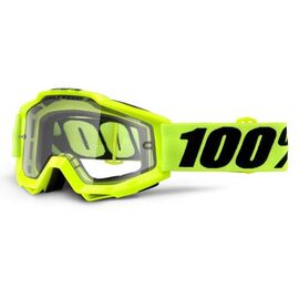 Веломаски 100% Accuri Enduro Fluo Yellow / Clear Dual Lens, 50202-004-02, изображение  - НаВелосипеде.рф