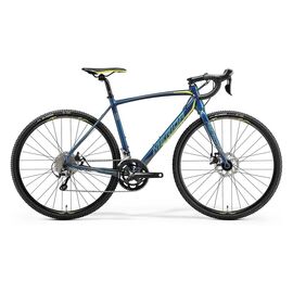 Шоссейный велосипед Merida Cyclo Cross 300 28" 2019, Вариант УТ-00103175: Рама: XL 59 см (Рост: 180-185 см), Цвет: сине-желтый, изображение  - НаВелосипеде.рф