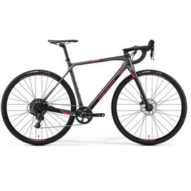 Шоссейный велосипед Merida Mission CX 5000 28" 2019, Вариант УТ-00103179: Рама: L (Рост: 175-180 см), Цвет: серебристо-красный, изображение  - НаВелосипеде.рф