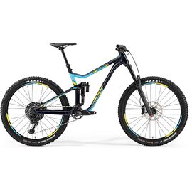 Двухподвесный велосипед Merida One-Sixty 800 27,5" 2019, 6110771971, Вариант УТ-00103191: Рама: M 17" (Рост: 175 - 180 cm), Цвет: матовый сине-желтый, изображение  - НаВелосипеде.рф