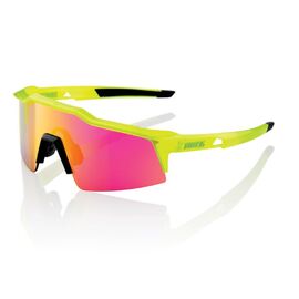 Очки велосипедные 100% Speedcraft, спортивные, Polished Black/Fluorescent Yellow / Purple Multilayer, 61001-014-72, изображение  - НаВелосипеде.рф