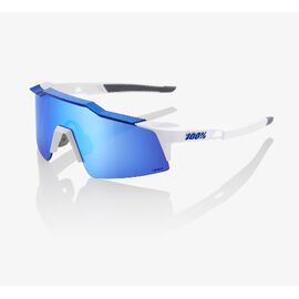 Очки велосипедные 100% Speedcraft SL Matte White / Metallic Blue / HiPER Blue Multilayer, 61002-022-75, изображение  - НаВелосипеде.рф