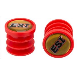 Заглушки руля ESI Logo пластик, красный, BP1RD, изображение  - НаВелосипеде.рф