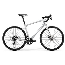 Шоссейный велосипед Merida Silex 200 28" 2019, Вариант УТ-00103210: Рама: XS 44см (Рост: < 155 см), Цвет: матовый серебристо-белый, изображение  - НаВелосипеде.рф