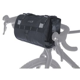 Сумка на руль KELLYS AURA туристическая, объём 9л, 66х37х10см, черно-серая, NKE18849, изображение  - НаВелосипеде.рф